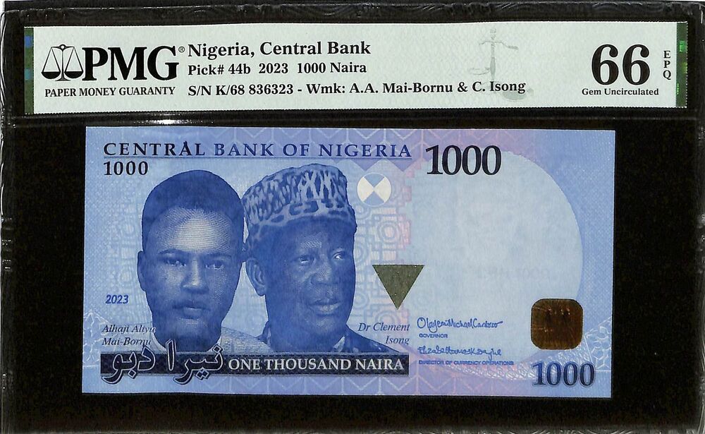 Nigeria - 1000 Naira 2023 - Pick # 44b - PMG 66 EPQ