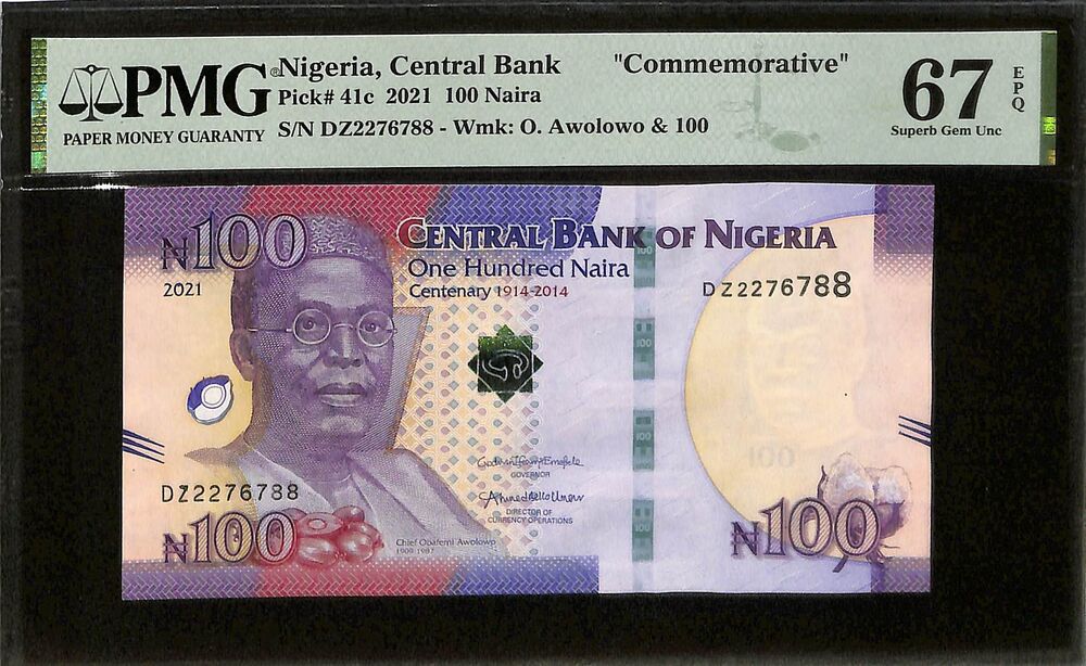 Nigeria - 100 Naira 2021 - Pick # 41c - COMMEMORATIVE - PMG 67 EPQ