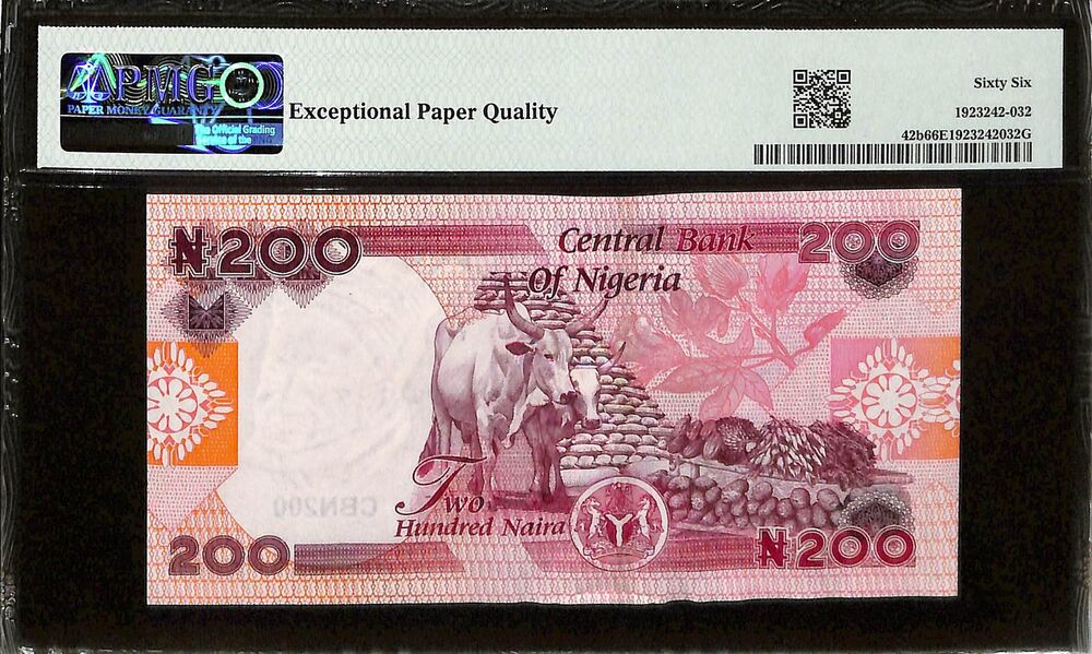 Nigeria - 200 NAira 2023 - Pick # 42b - PMG 66 EPQ