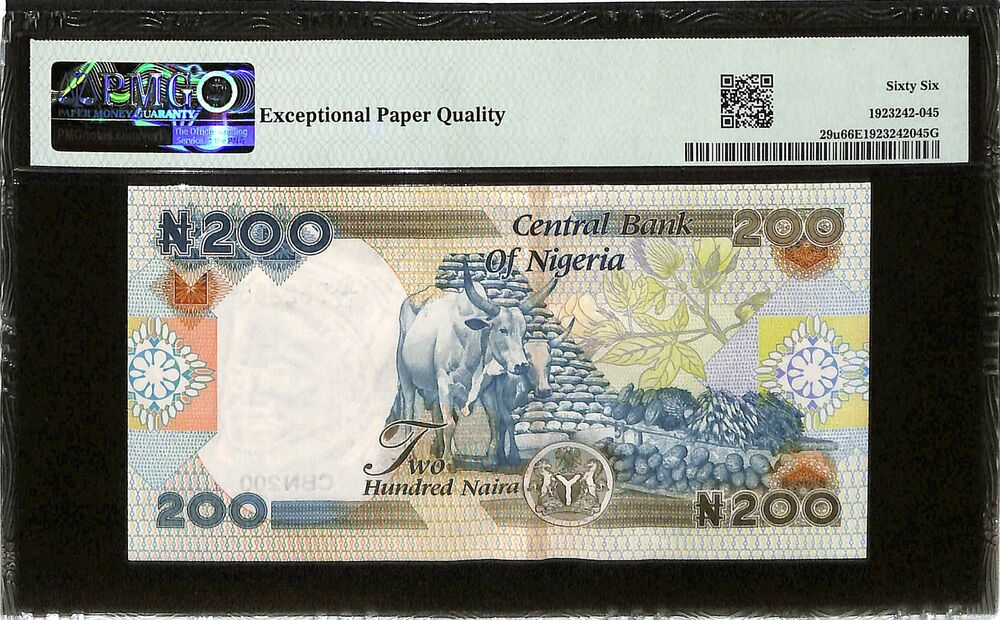 Nigeria - 200 Naira 2020 - Pick # 29u - PMG 66 EPQ