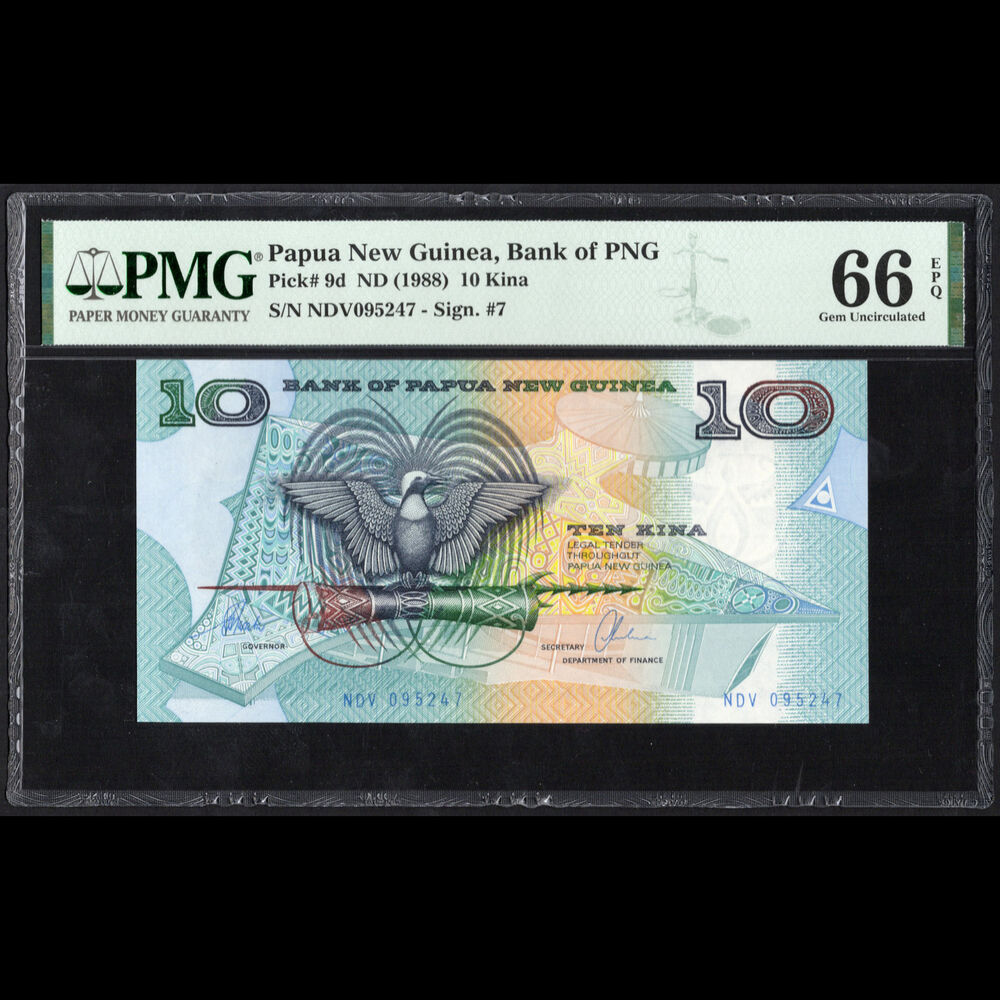 Papua New Guinea - 10 Kina 1988 - Pick # 9d - PMG 66 EPQ