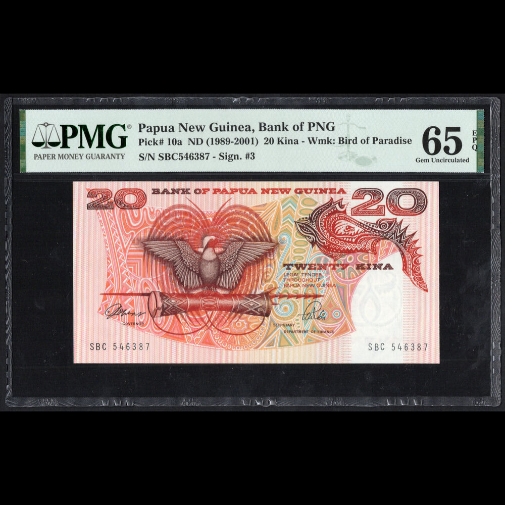 Papua New Guinea - 20 Kina 1989 - Pick # 10a - PMG 65 EPQ