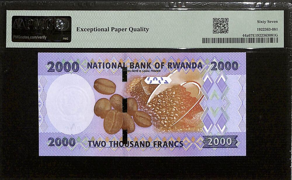 Rwanda - 2000 Francs 2024 - Pick # 44a - PMG 67 EPQ