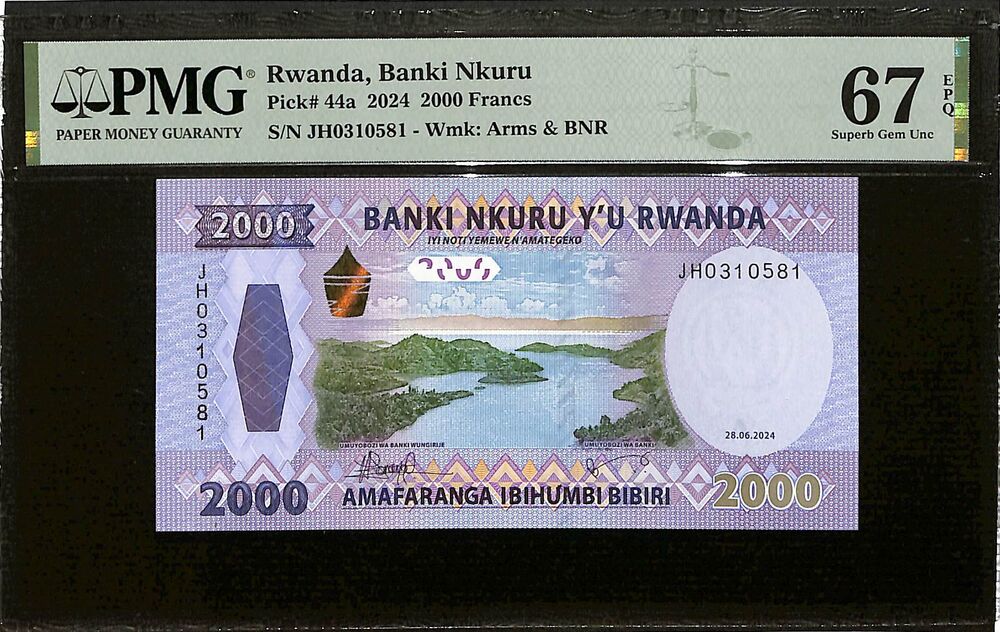 Rwanda - 2000 Francs 2024 - Pick # 44a - PMG 67 EPQ