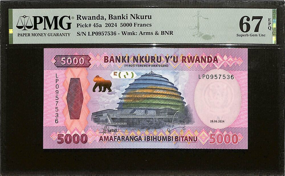 Rwanda - 5000 Francs 2024 - Pick # 45a - PMG 67 EPQ