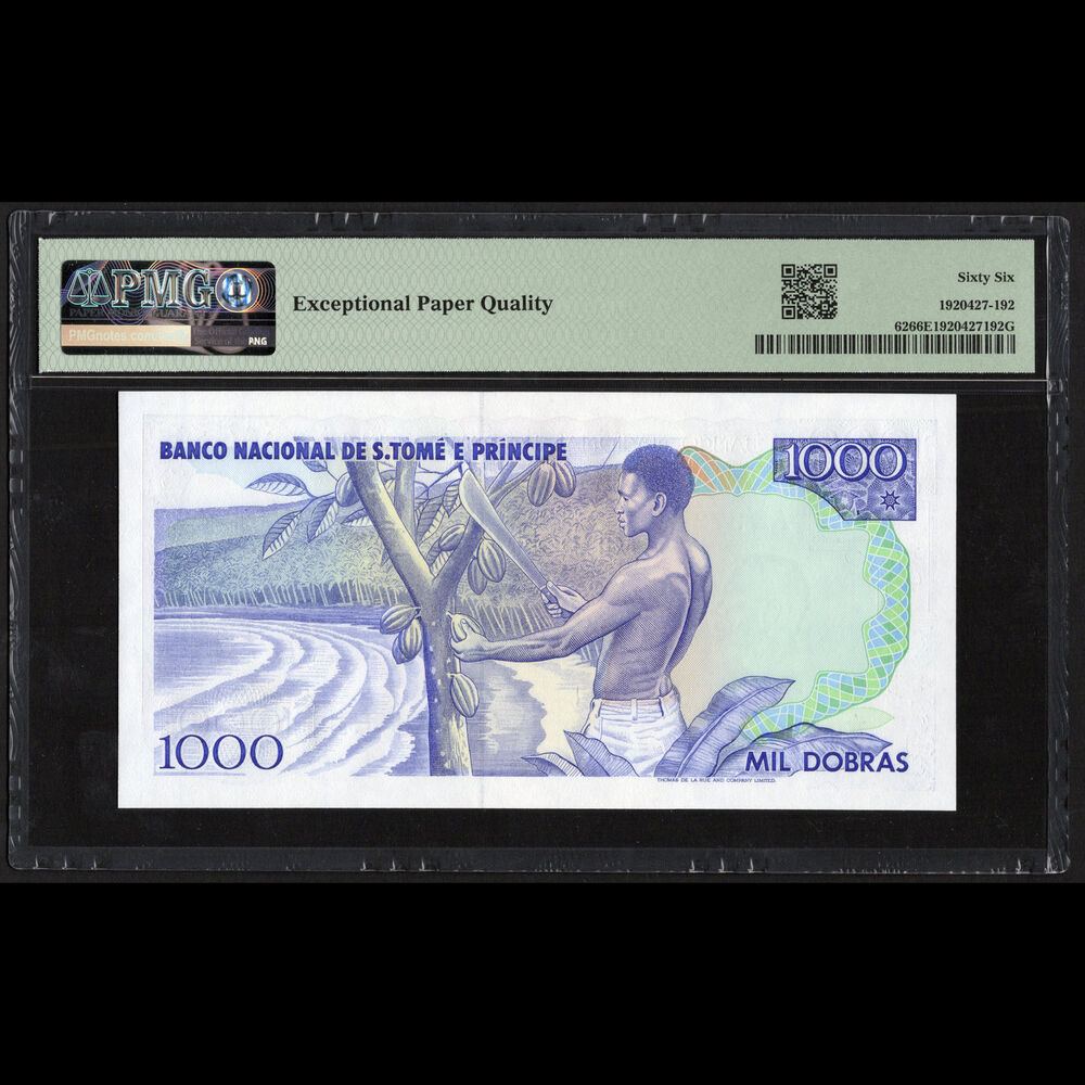Saint Thomas & Prince - 1000 Dollars 1989 - Pick # 62 - PMG 66 EPQ