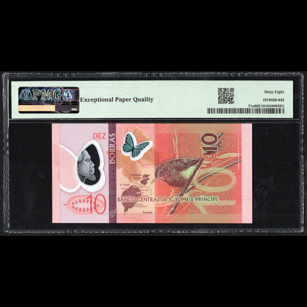Saint Thomas & Prince - 10 Dobras 2016 - Pick # 71a - PMG 68 EPQ