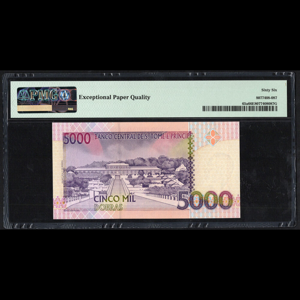 Saint Thomas & Prince - 5000 Dobras 1996 - Pick # 65a - PMG 66 EPQ