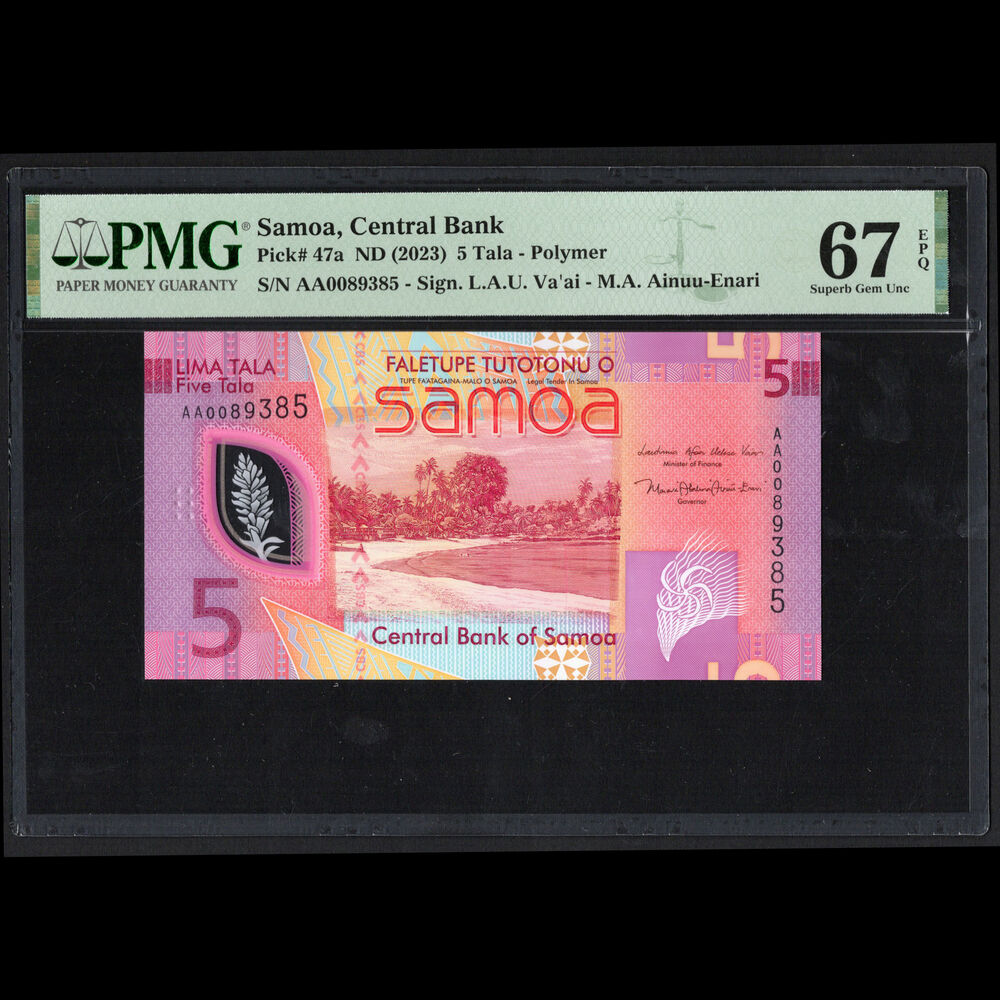 Samoa - 5 Tala 2023 - Pick # 47a - PMG 67 EPQ