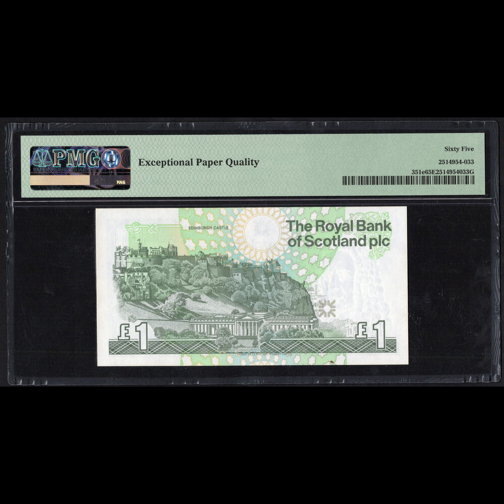 Scotland - 1 Pound 2000 - Pick # 351e - PMG 65 EPQ