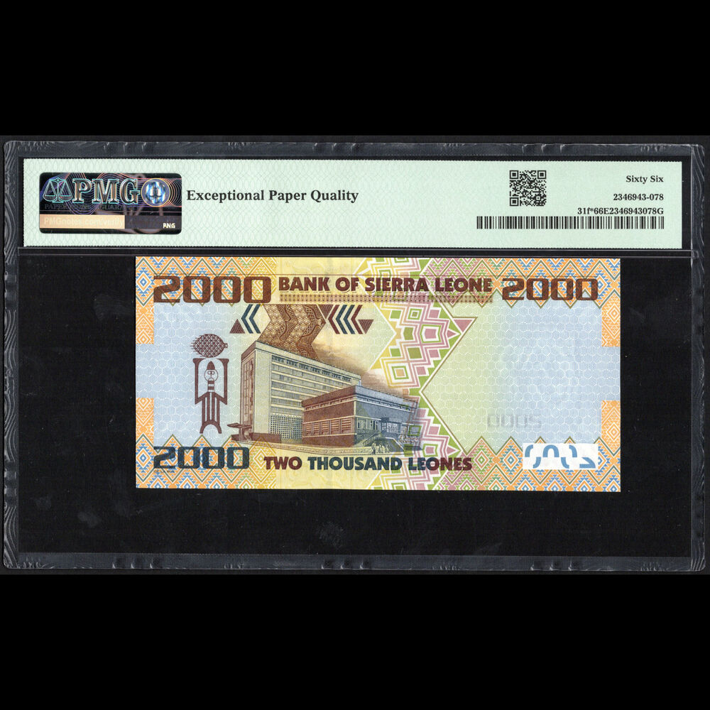 Sierra Leone - 2000 Leones 2021 - Pick# 31f* - REPLACEMENT - PMG 66 EPQ