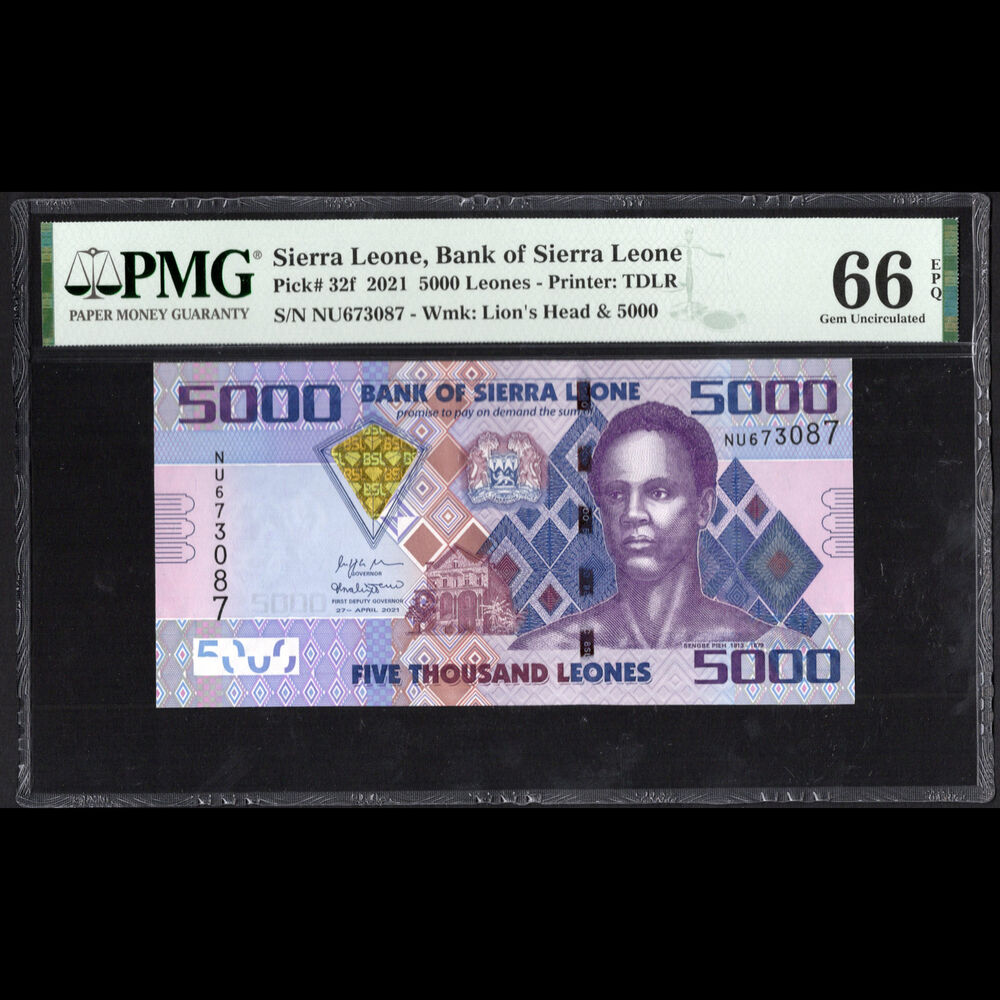Sierra Leone - 5000 Leones 2021 - Pick # 32f - PMG 66 EPQ