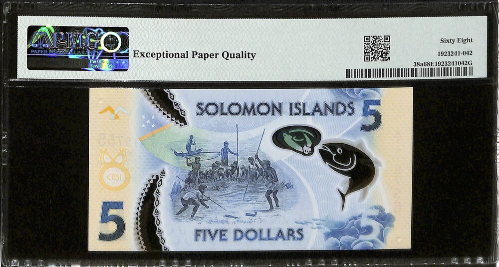 Solomon Islands - 5 Dollars ND (2019) - Pick # 38a - PMG 68 EPQ