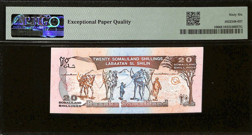 Somaliland - 20 Shillings 1996 - Pick # 10 - COMMEMORATIVE - PMG 66 EPQ