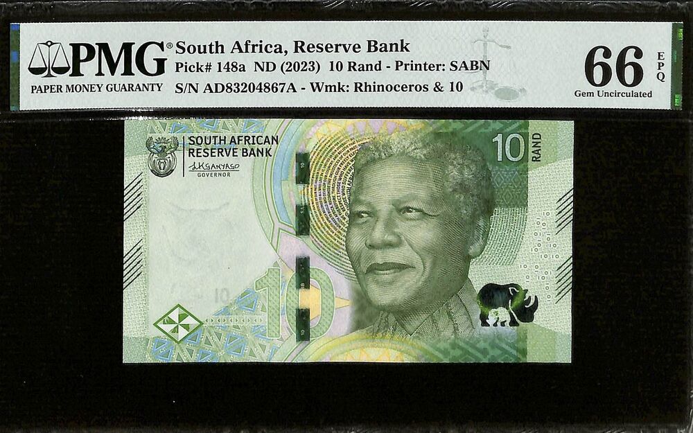 South Africa - 10 Rand ND (2023) - Pick # 148a - PMG 66 EPQ