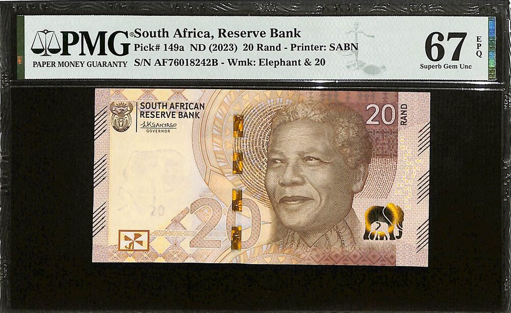 South Africa - 20 Rand ND (2023) - Pick # 149a - PMG 67 EPQ