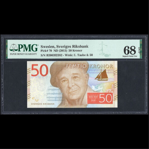 Sweden - 50 Kronor 2015 - Pick # 70 - PMG 68 EPQ