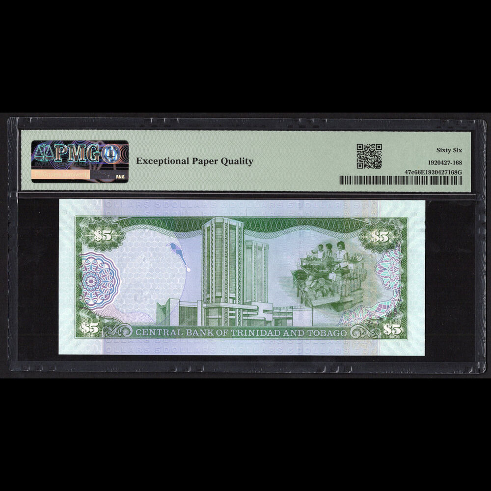 Trinidad & Tobago - 5 Dollars 2006 - Pick # 47c - PMG 66 EPQ 