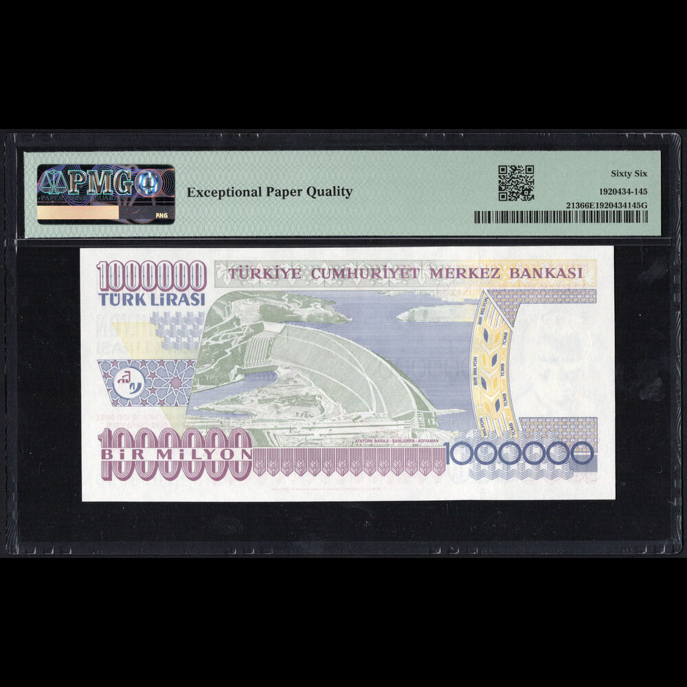 Turkey - 1.000.000 Lirasi 1970 - Pick # 213 - PMG 66 EPQ 