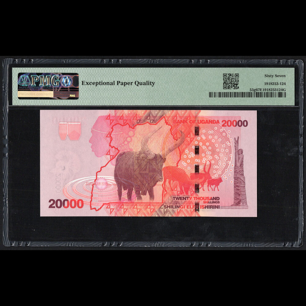 Uganda - 20.000 Shillings 2022 - Pick # 53g - PMG 67 EPQ 