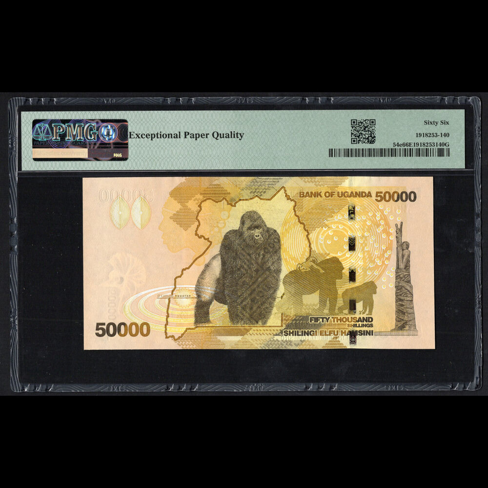 Uganda - 50.000 Shillings 2021 - Pick # 54e - PMG 66 EPQ 
