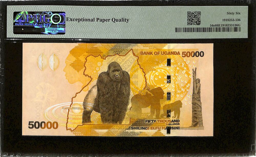 Uganda - 50.000 Shillings 2021 - Pick # 54e - PMG 66 EPQ