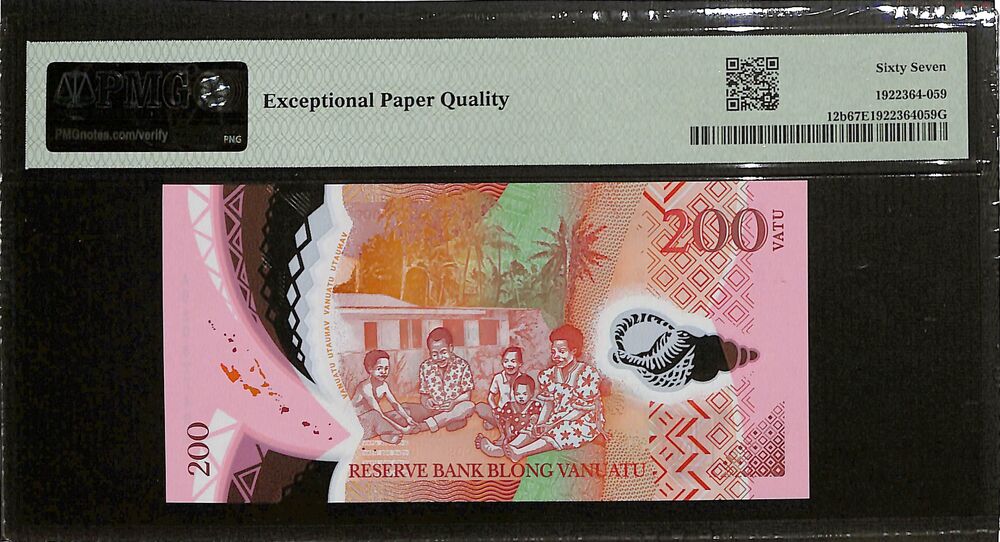 Vanuatu - 200 Vatu 2020 - Pick # 12b - PMG 67 EPQ