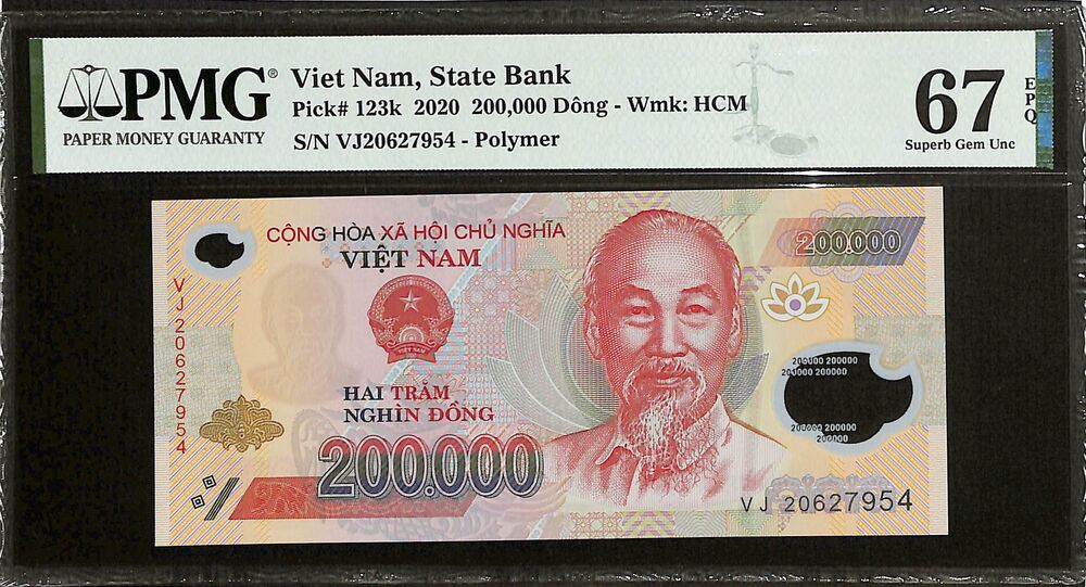 Vietnam - 200.000 Dong 2020 - Pick # 123k - PMG 67 EPQ