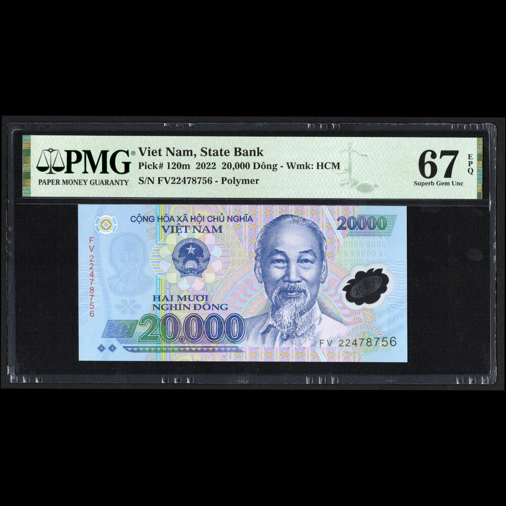 Vietnam - 20.000 Dong 2022 - Pick # 120m - PMG 67 EPQ 