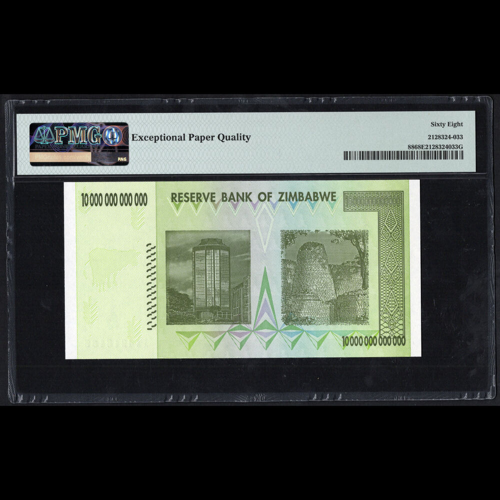 Zimbabwe  - 10.000.000.000 Dollars 2008 - Pick # 88 - PMG 68 EPQ 