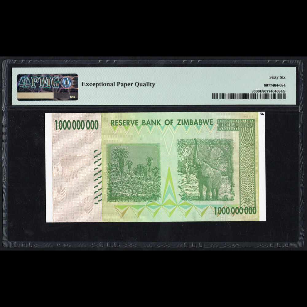Zimbabwe - 1.000.000.000 Dollars 2008 - Pick # 83 - PMG 66 EPQ 