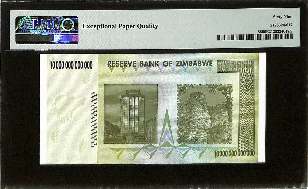 Zimbabwe - 10 Trillion Dollars 2008 - Pick # 88 - PMG 69 EPQ