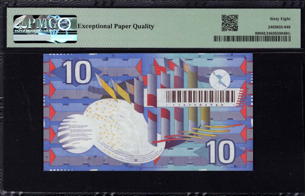 Netherlands - 10 Gulden 1997 - Pick # 99 - PMG 68 EPQ
