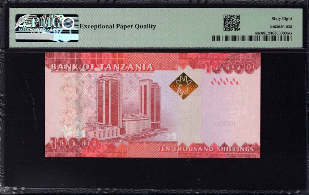 Tanzania - 10.000 Shilingi 2020 - Pick # 44c - PMG 68 EPQ