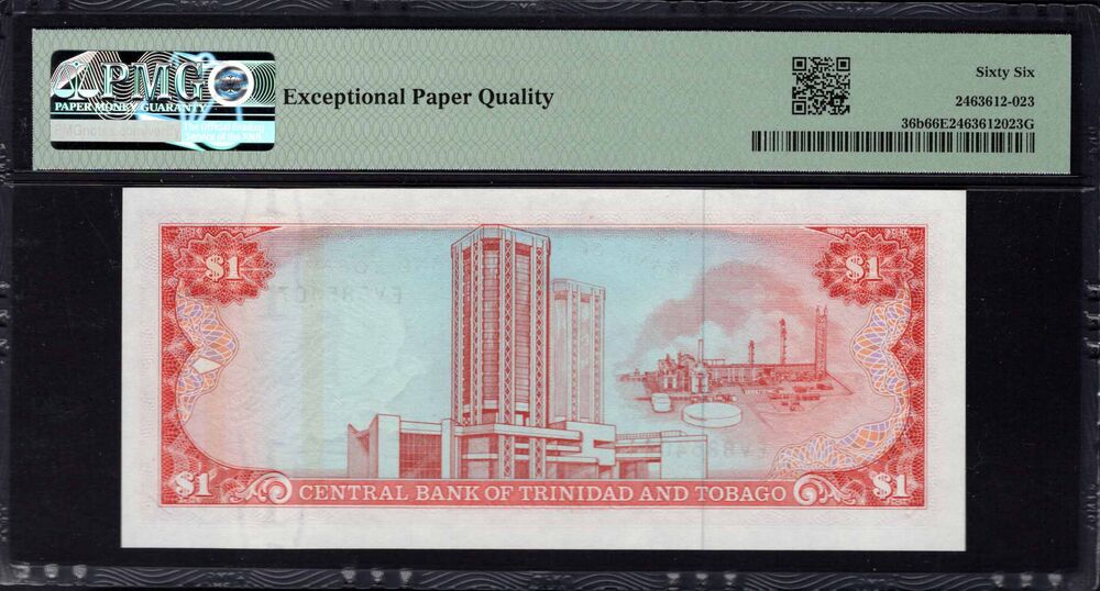Trinidad & Tobago - 1 Dollar 1985 - Pick # 36b - PMG 66 EPQ
