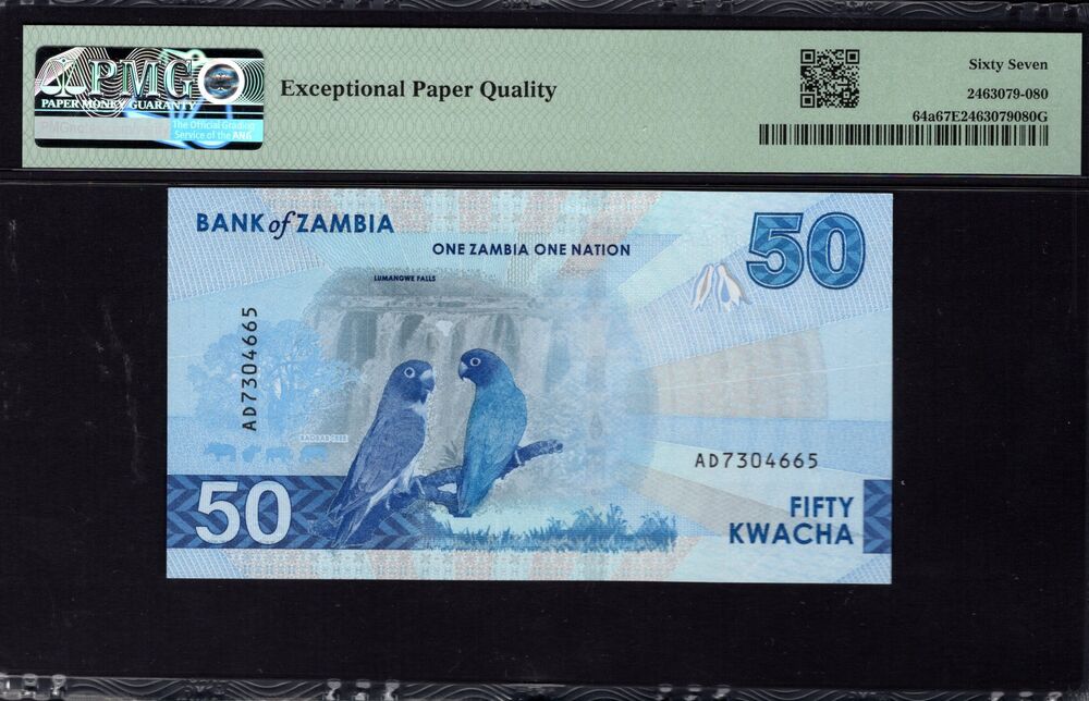 Zambia - 50 Kwacha 2024 - Pick # 64a - PMG 67 EPQ
