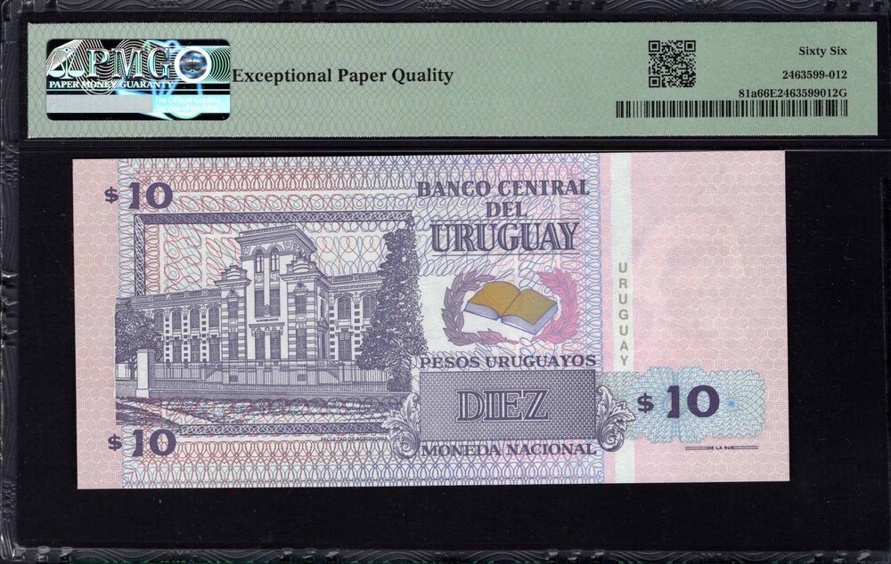 Uruguay - 10 Pesos Uruguayos 1998 - Pick # 81a - PMG 66 EPQ
