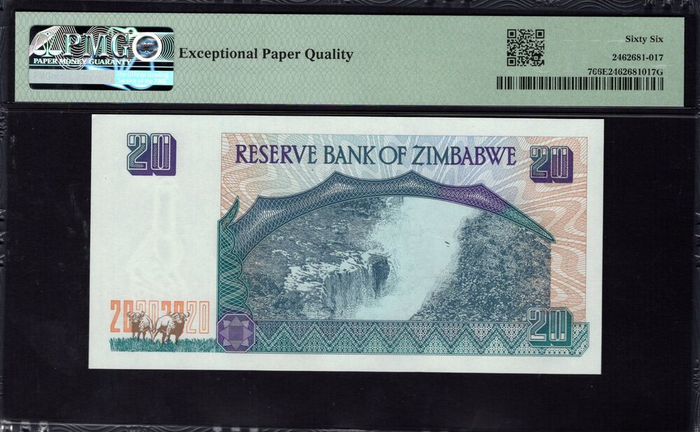 Zimbabwe - 20 Dollars 1997 - Pick # 7 - PMG 66 EPQ