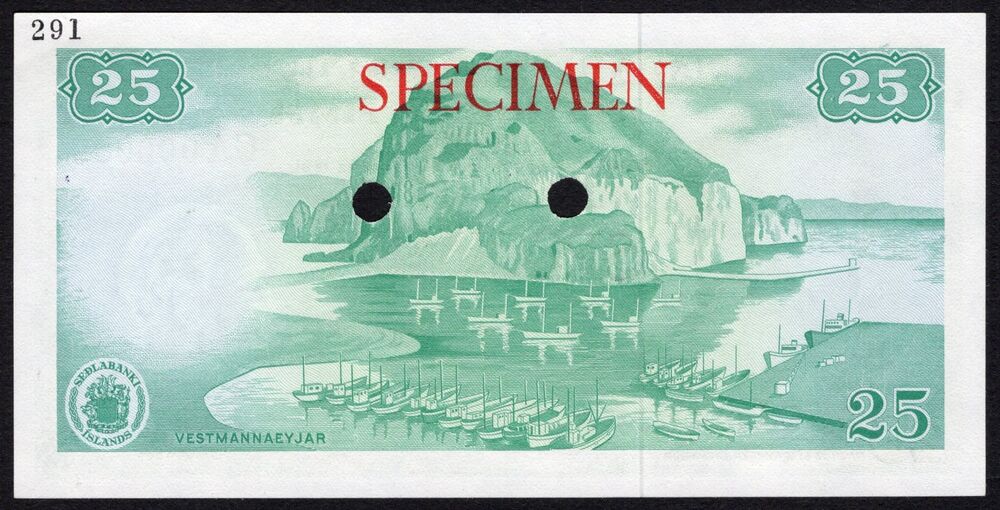 Iceland - 25 Kronur 1961 - Pick # 43 - Color Trial - UNC-