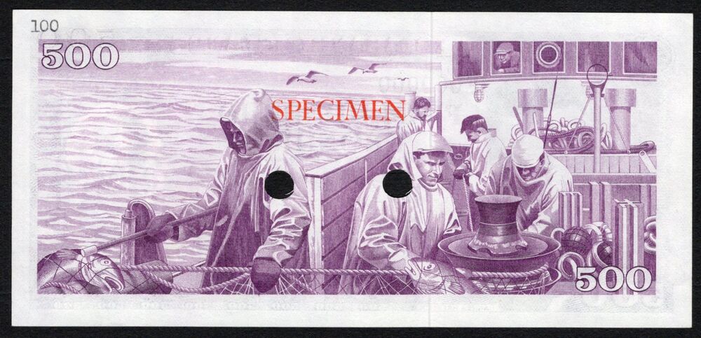 Iceland - 500 Kronur 1961 - Pick # 45 - Color Trial - UNC-