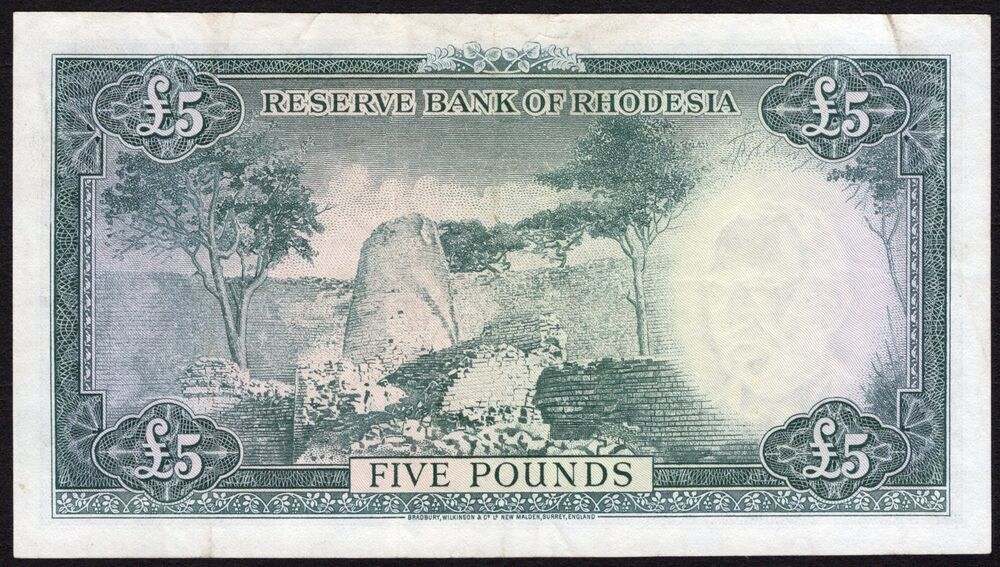 Rhodesia - 5 Pounds 1964 - Pick # 26 - VF