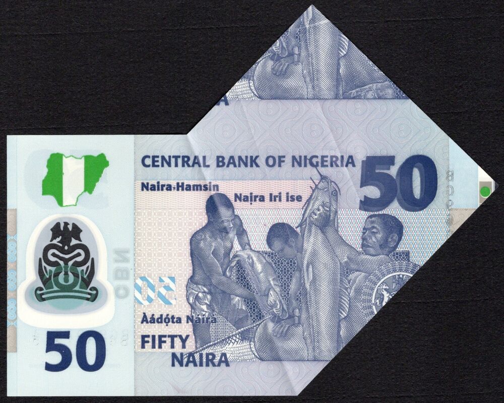 Nigeria - 50 Naira 20? - Pick # 40 - Error Note - VF