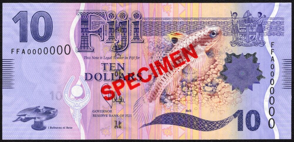 Fiji - 10 Dollars 2012 - Pick # 116s - UNC-