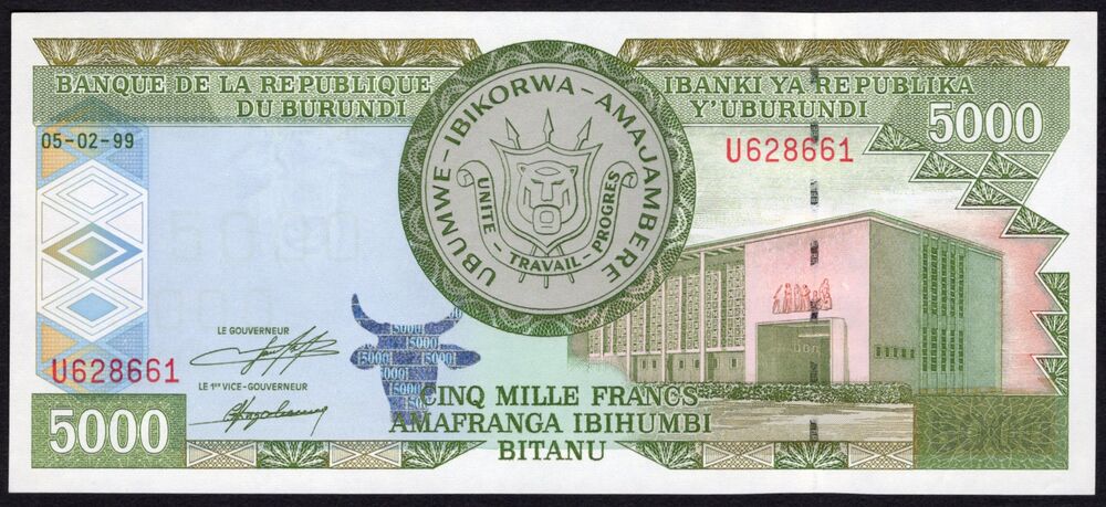 Burundi - 5000 Francs 1999 - Pick # 42a - UNC-