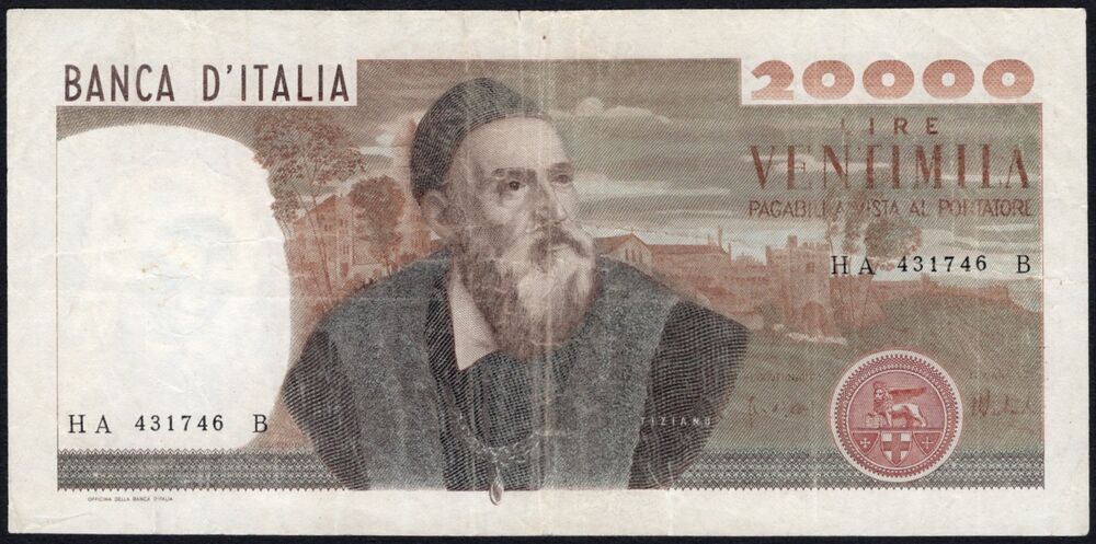 Italy - 20.000 Lire 1975 - Pick # 104 - Fine