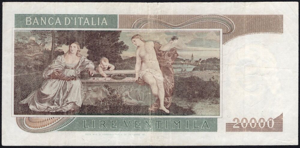 Italy - 20.000 Lire 1975 - Pick # 104 - Fine