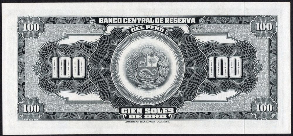 Peru - 100 Soles de Oro 1962 - Pick # 90a - AU