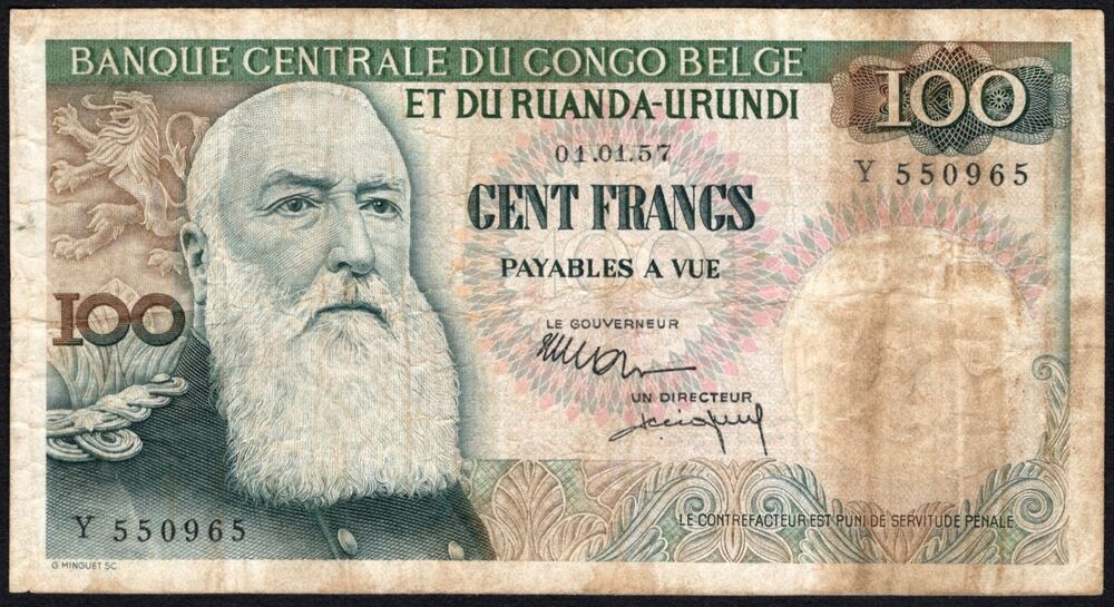 Belgium - 100 Francs 1957 - Pick # 33b - VG/Fine