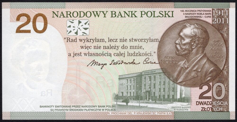 Poland - 20 Zlotych 2011 - Pick # A184 - UNC
