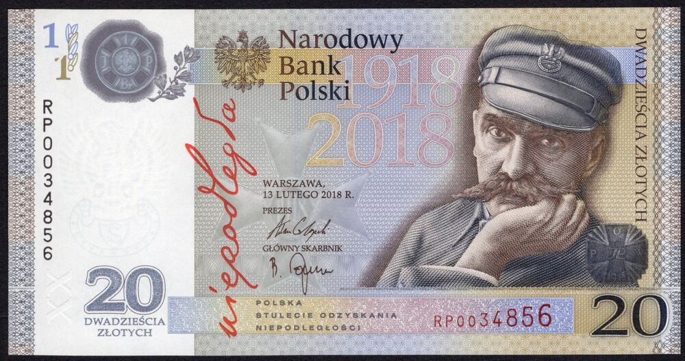 Poland - 20 Zlotych 2018 - Pick # 192 - UNC